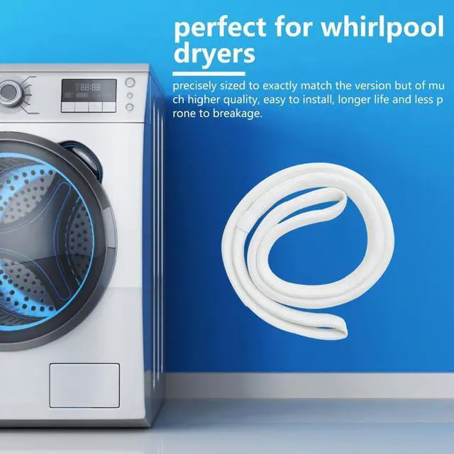 Alt view image 4 of 6 - Updated W10906683 PS11731610 Dryer Door Seal Fit for Whirlpool WGD5010lW0 CED7006GW0 CED147SBW0 CGD7006GW0 CGD147SDW3 CGD147SDW2 by