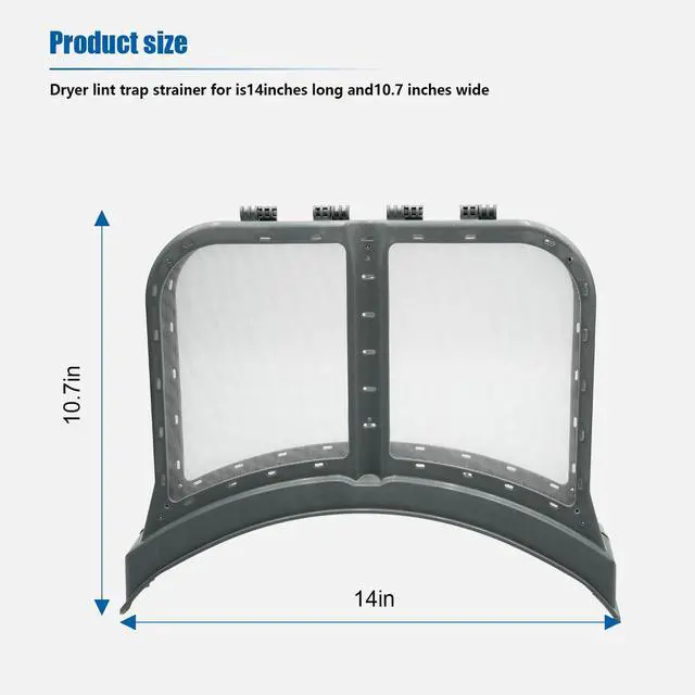Alt view image 6 of 6 - 5304513574 Dryer Lint Trap Filter - Dryer Filter Assembly Replacement for Electrolux/Frigidaire Dryer Filter Assembly, Lint, Clamshell and Fits Pre Retrofit