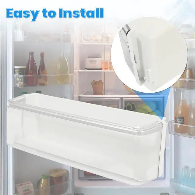 Alt view image 5 of 7 - AAP73252302 Replacement Refrigerator Door Shelf Bin Compatible with LG Kenmore/Sears Refrigerator Freezer Bin White+Clear+Silvery