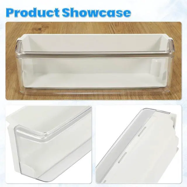 Alt view image 7 of 7 - AAP73252302 Replacement Refrigerator Door Shelf Bin Compatible with LG Kenmore/Sears Refrigerator Freezer Bin White+Clear+Silvery