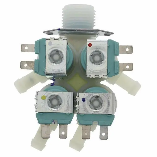 Alt view image 2 of 6 - DC62-00214M Washing Machine Water Inlet Valve For Samsung Washing Machine | Washer water valve Four Solenoid Coils, Washer Replacement for numbers AP5623062 PS4208704
