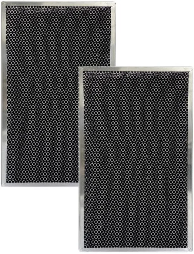 Main image of 10.75 x 19.25 x 0.09 Inches Carbon Range Hood Filter Charcoal Carbon Grease Vent Hood Filter 2-Pack