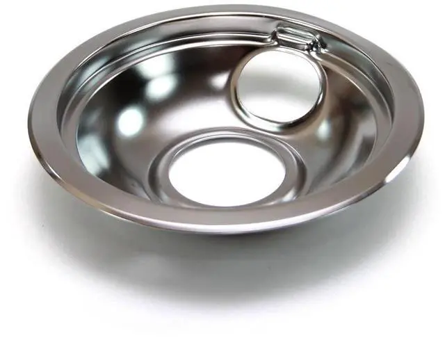 Main image of Whirlpool W10196406 Range Drip Pan, 6-in (Chrome) Genuine Original Equipment Manufacturer (OEM) Part