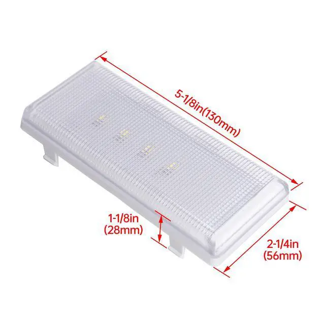 Alt view image 3 of 7 - W11104452 W10550215 Refrigerator LED Light Lamp Module Compatible with Whirlpool Refrigerator Replacement for W10497505 AP6230899 PS12070918 - Clear Lens