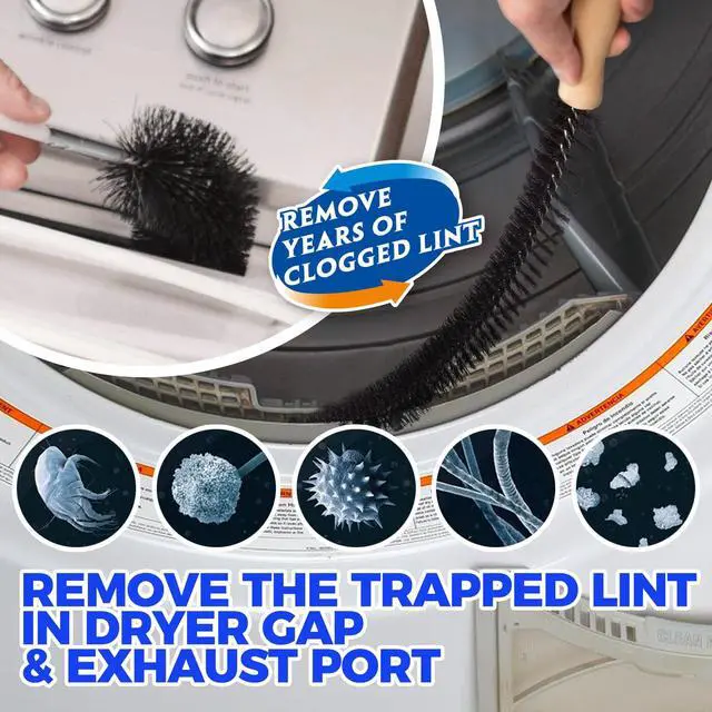 Alt view image 4 of 7 - 42FT Dryer Vent Cleaner Kit 50Pcs - Lint Remover Brush Vacuum Tools | Dryer Vent Brush Kit, Omnidirectional Lint Vacuum Attachment & Lint Trap Brush Clean Hard-to-Reach Areas, Remove Hidden Lint