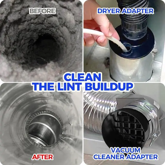 Alt view image 5 of 7 - 42FT Dryer Vent Cleaner Kit 50Pcs - Lint Remover Brush Vacuum Tools | Dryer Vent Brush Kit, Omnidirectional Lint Vacuum Attachment & Lint Trap Brush Clean Hard-to-Reach Areas, Remove Hidden Lint
