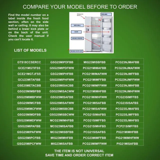 Alt view image 4 of 7 - WF260, WR97X0180, WR97X0214 CKD7X0214X compatible with General Electric, Hotpoint, RCA Refrigerator Water Purifiers fits old number WF260, WR97X0180, WR97X0214