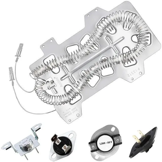 Main image of Heating Element for Samsung Dryer, Dryer Heating Element DC47-00019A for Samsung dv42h5000ew/a3 dv45h7000ew/a2 Dryer Parts, Including DC96-00887A, DC47-00016A, DC47-00018A and DC32-00007A
