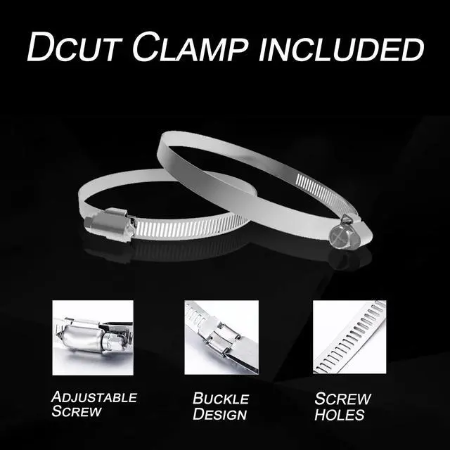 Alt view image 3 of 4 - 4 Inch 25ft Dryer Vent Hose,Flexible Insulated Air Ducting,Vent Hose PVC Aluminum Foil with 2 Clamps for HVAC Ventilation(Grey)