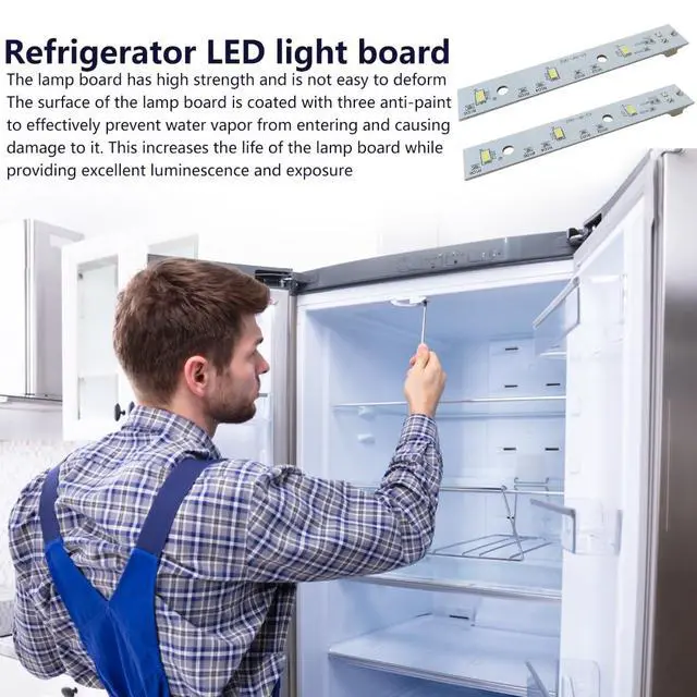 Alt view image 7 of 7 - 2pcs WR55X26671 Replacement Refrigerators LED Light Board Compatible for GE GSS23HGHKCWW GSS23HMHJCES GSS23HMHKCES GSS23HSHJCSS GSS23HSHKCSS GSS23HSHMCSS GSS23HSHNCSS GSS23HSHPCSS