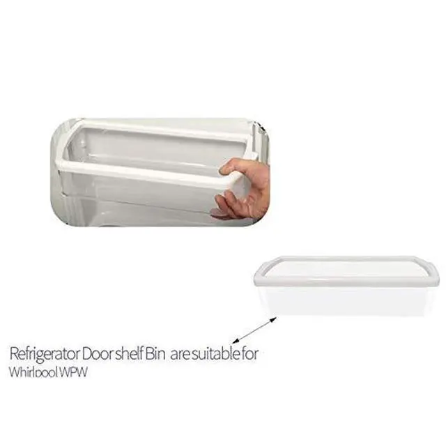 Alt view image 3 of 7 - Door Shelf Bin Replacement For Whirlpool Refrigerator ED5LHAXML10 WRS325FDAW02 ED5PVEXWS08 ED5FHEXTS00 ED5PVEXWS07 ED5FVGXWS07 ED5FVGXWS01 ED5FVGXWS05, Kenmore 106.55539400 106.51102110 Maytag (2)