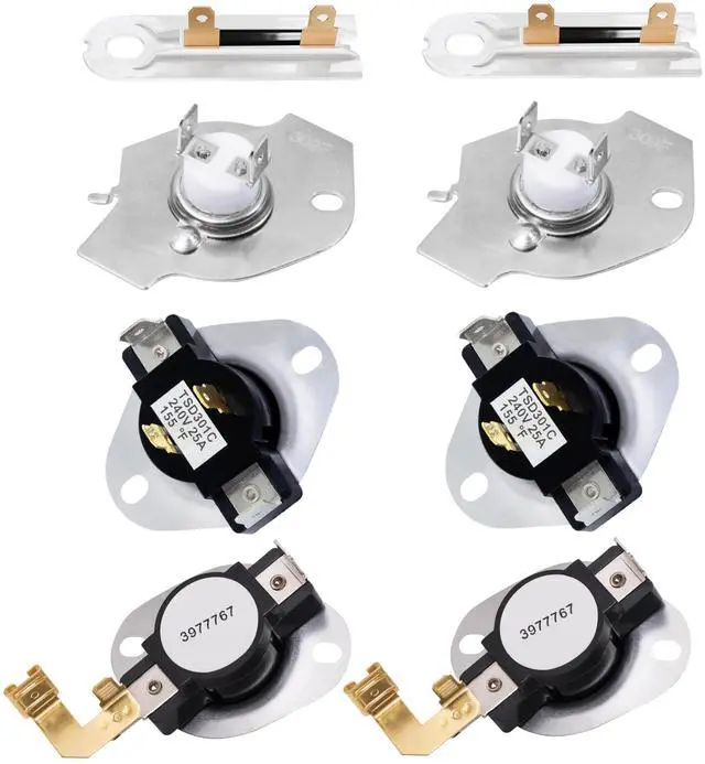 Main image of 2-Pack 3387134 & 3392519 & 3977393 & 3977767 Dryer Thermal Kit | Compatible with Whirlpool Kenmore Maytag Dryers - Replaces 306910 3387134 3388651 3392519 3399693 WP3977767 279816 3399848