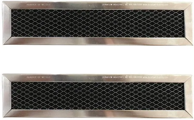 Main image of Carbon Filter Compatible with GE JX81D, WB02X10943, JVM1740, 1052888, AH783520, EA783520, PS783520 Replacement Charcoal Filter for Over-the-Range Microwaves 2.5"x11"x0.375" 2-Pack