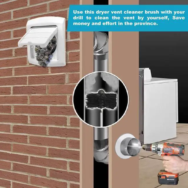 Alt view image 6 of 7 - 40Ft Dryer Vent Cleaner Kit Flexible Lint Remover | Upgraded Quick-Snap Brush with Drill Attachment for Easy to Use, Deep Clean, Lint Removal, Easy DIY Assembly, Home Essential