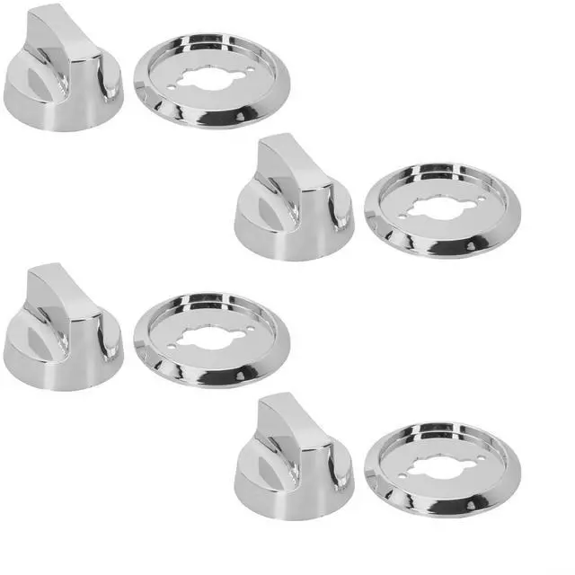 Alt view image 3 of 7 - Grill Parts Replacement Parts Grill Control Knob Electroplated Knob Accessories For Gas Grills Easy Installation And Reliable Performance,4Pcs(With base)