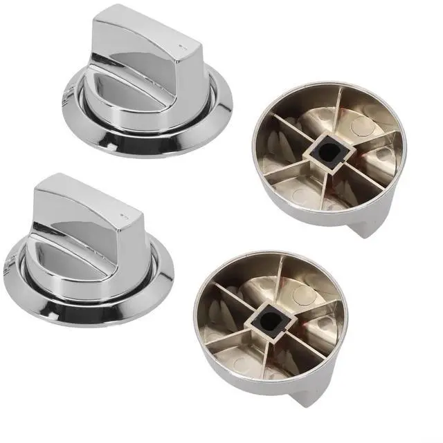 Alt view image 4 of 7 - Grill Parts Replacement Parts Grill Control Knob Electroplated Knob Accessories For Gas Grills Easy Installation And Reliable Performance,4Pcs(With base)