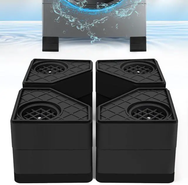 Main image of 4Pcs Anti Vibration Pads for Washing Machine, Stops Washer Dryer Moving, Prevents Noise, Vibration Transfer, Antivibration Stabilizer Support Feet (Increase3.14in-B)