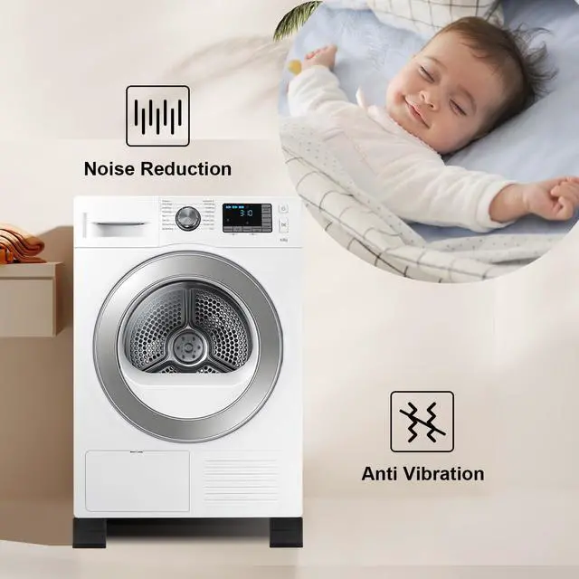 Alt view image 5 of 7 - 4Pcs Anti Vibration Pads for Washing Machine, Stops Washer Dryer Moving, Prevents Noise, Vibration Transfer, Antivibration Stabilizer Support Feet (Increase3.14in-B)
