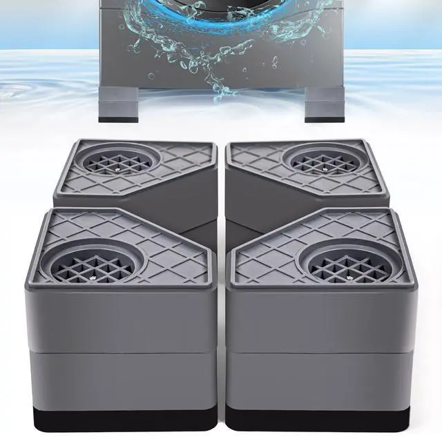 Main image of 4Pcs Anti Vibration Pads for Washing Machine, Stops Washer Dryer Moving, Prevents Noise, Vibration Transfer, Antivibration Stabilizer Support Feet (Increase3.14in)