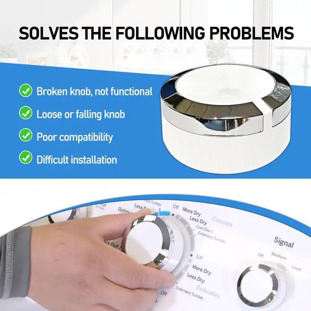 Alt view image 3 of 6 - WE01X24552 Dryer Timer Control Knob for GE Dryer Knob Replacement 3PCS | Dryer Knob Replacement Replace Models GTD33EASK0WW GTD42EASJ2WW GTD45EASJ2WS GTD42EASJ0WW GTD42GASJ2WW