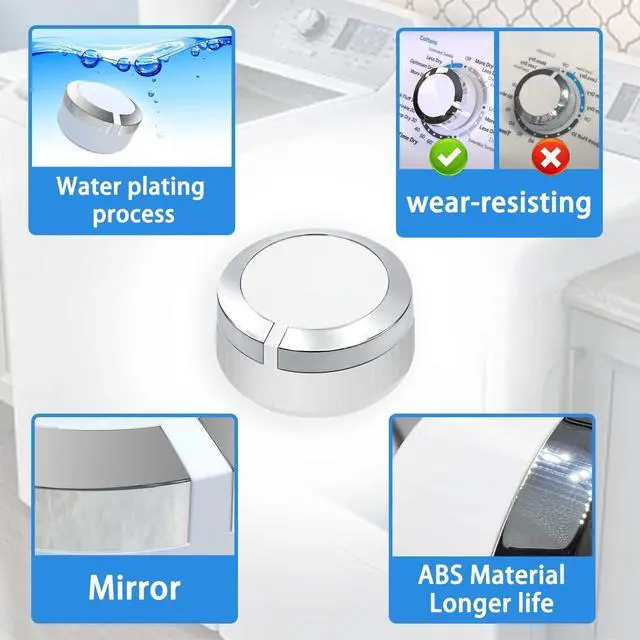 Alt view image 4 of 6 - WE01X24552 Dryer Timer Control Knob for GE Dryer Knob Replacement 3PCS | Dryer Knob Replacement Replace Models GTD33EASK0WW GTD42EASJ2WW GTD45EASJ2WS GTD42EASJ0WW GTD42GASJ2WW