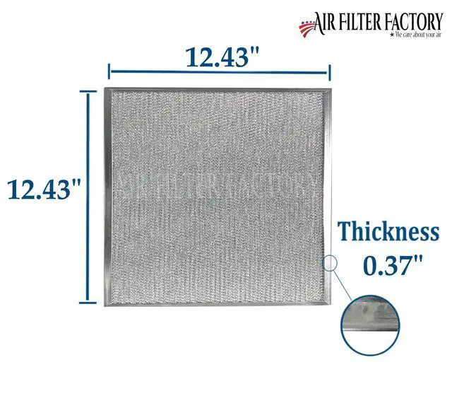 Alt view image 3 of 6 - 12-7/16 Inches X 12-7/16 Inches X 3/8 Inches Range Hood Aluminum Grease Filters 2-Pack