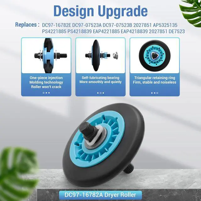Alt view image 2 of 6 - Upgraded Sam-Sung Dryer Repair Kit for DC97-16782A Samsung Dryer Roller | Replacement Kit DC93-00634A Dryer Idler Pulley, 6602-001655 Dryer Belt, Replacement for Samsung Dryer Parts (Figures 6 and 7)