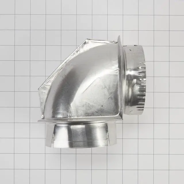 Alt view image 2 of 4 - 4396006RW Genuine OEM Dryer Vent Elbow Connector, 90-Degree Close-Turn, 4-Inch Aluminum Space-Saver Accessory (Pack of 2)