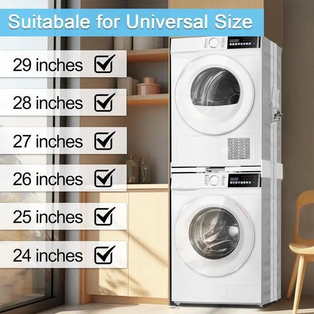 Alt view image 5 of 6 - Upgrade Washer Dryer Stacking Kit - Universal Washer Dryer Stacking Kit | Adjustable 29/28/27/26/25/24 Inch - Small Space Saving Solution Stacking Kit for Washer and Dryer with Ratchet Strap