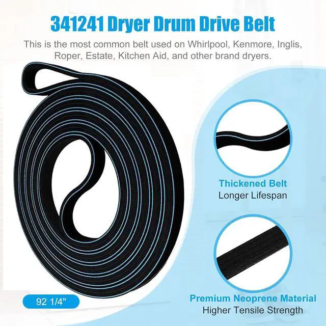 Alt view image 2 of 7 - Belt Upgraded4392065 Dryer Repair Kit,Including Rollers 349241t,Idler 691366,Belt 341241,Replacement Parts for whirlpool,kenmore,admiral,amana,crosley,estate,inglis,kitchenaid,roper,maytag
