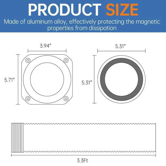 Alt view image 2 of 7 - Magnetic Dryer Vent Coupling Connector Kit - DV180 Airtight Seal, Quick Connect, Includes 4"x3.3ft Dryer Vent Hose & 2 Clamps