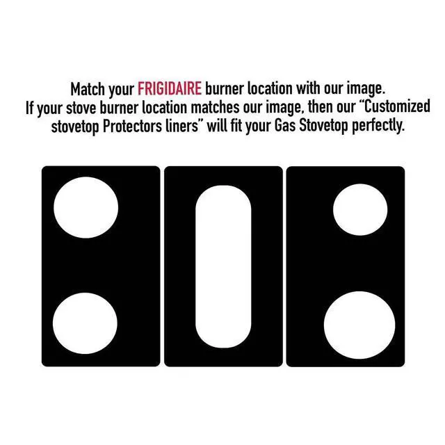 Alt view image 2 of 6 - Premium Plus Stove Protectors for Frigidaire Gas Range Model FGGF3054MF, Custom Cut, Easy to Clean Stove Liner, Made in the USA