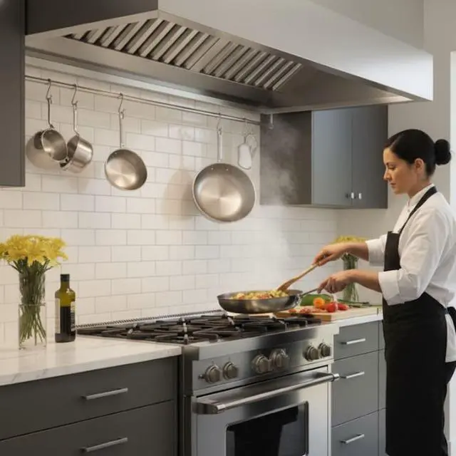 Alt view image 2 of 5 - 20" W x 16" H Stainless Steel Commercial Kitchen Hood Filter with Handles- Hood Filters Range Hood Filter Range Hood Baffle Grease Filter for Restaurant Kitchen Exhaust Hoods