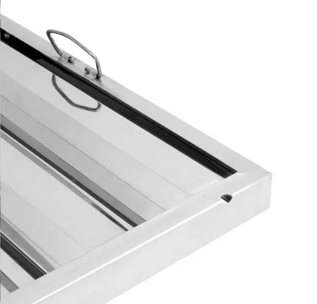 Alt view image 5 of 5 - 20" W x 16" H Stainless Steel Commercial Kitchen Hood Filter with Handles- Hood Filters Range Hood Filter Range Hood Baffle Grease Filter for Restaurant Kitchen Exhaust Hoods