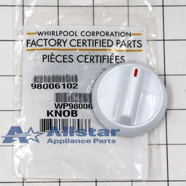 Alt view image 2 of 7 - WP98006102 Range Control Burner Knob (White)