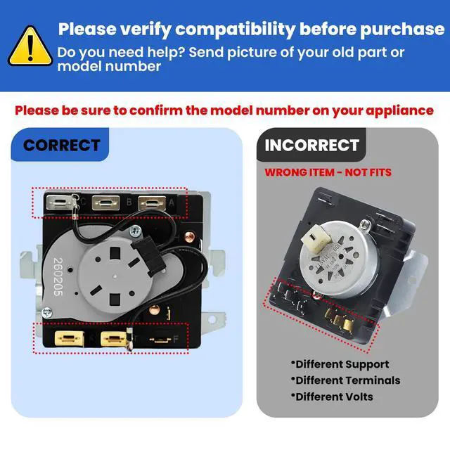 Alt view image 4 of 7 - WE04X24550 Dryer Timer Compatible with GE Timer GTD42EASJ2WW GTD48EASW0WB | 234D2377P004 Replacement TMD14M30 WE04X24549 TMD16M12 234D2377P003, GTD42EASJ1WW GTD42GASJ2WW GTX42GASJ2WW