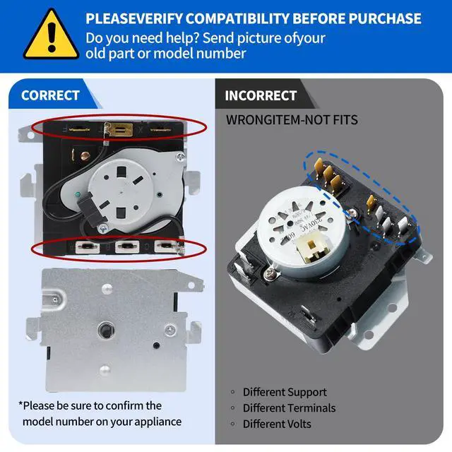 Alt view image 7 of 7 - WE04X20415 WE4M357 TMD1CM11 234D1296P003 Dryer Timer Compatible with GE | Timer Replacement DBXR463GG7WW GTDP300GM1WS HTDX100GD6WW HTDX100GM8WW, WE4M355 Replace WE04X20415-20PK PS9491767 AP5805477