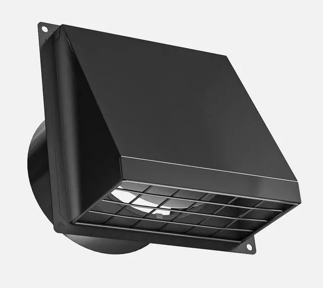 Main image of 8 Inch Vent Covers for Wall with Removable Mesh, Wall Mount Exhaust Vent with Rubber Cushioned Non-Return Flap, Stainless Steel Wall Vent Cover for House