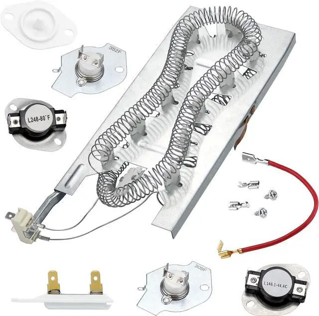 Main image of WP3387747 3387747 Dryer Heating Element Kit-Compatible With Whirlpool Cabrio Kenmore He2 Kenmore Elite He3 Maytag Dryers- GEW9250PW0 GEQ9800PW1 WD05X30818 GEQ9800PW2 GEQ9800PW1 MEDB835DW4 by