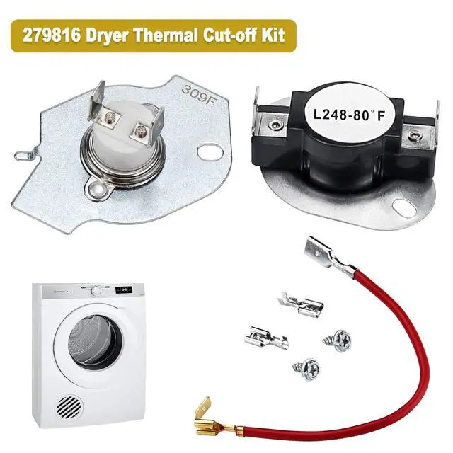 Alt view image 5 of 6 - WP3387747 3387747 Dryer Heating Element Kit-Compatible With Whirlpool Cabrio Kenmore He2 Kenmore Elite He3 Maytag Dryers- GEW9250PW0 GEQ9800PW1 WD05X30818 GEQ9800PW2 GEQ9800PW1 MEDB835DW4 by