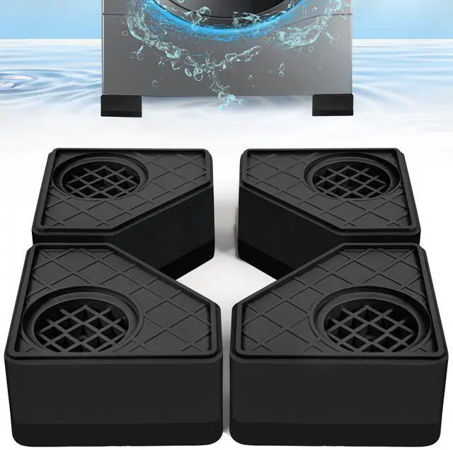 Main image of 4Pcs Anti Vibration Pads for Washing Machine, Stops Washer Dryer Moving, Prevents Noise, Vibration Transfer, Antivibration Stabilizer Support Feet Mat Suitable for Most Furniture (Increase1.8in)