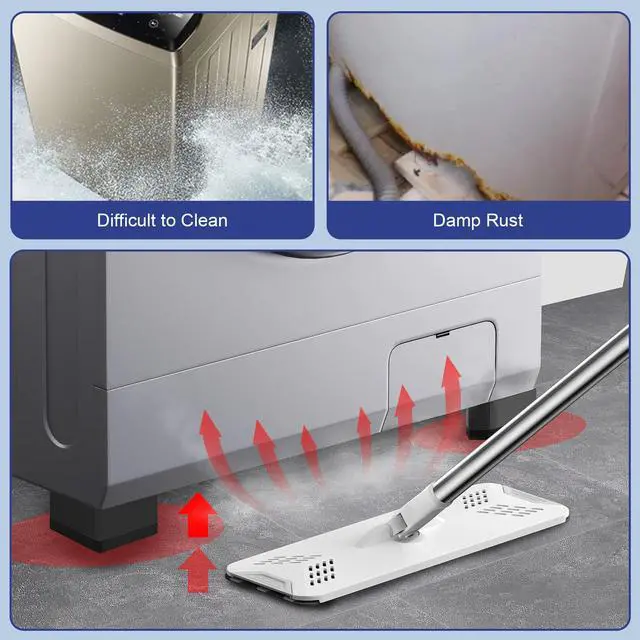 Alt view image 4 of 7 - 4Pcs Anti Vibration Pads for Washing Machine, Stops Washer Dryer Moving, Prevents Noise, Vibration Transfer, Antivibration Stabilizer Support Feet Mat Suitable for Most Furniture (Increase1.8in)