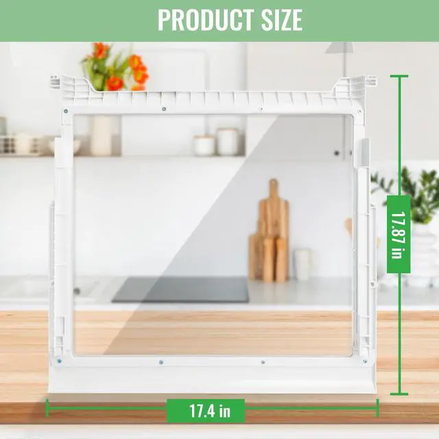 Alt view image 2 of 6 - W10276341 Spill-Safe Refrigerator Glass Shelf Assembly Compatible with Whirlpool Kenmore Maytag KitchenAid Amana -Replaces AP6018409 PS11751711 W10276341 1566982