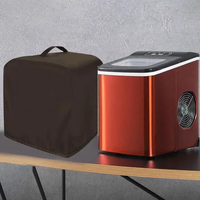 Alt view image 3 of 6 - Ice Machine for Protective Cover for Portable Countertop Units Waterproof 210D Oxford Fabric with Handles 33x43x38cm Suitable for Indoor Kitchen(Coffee color)