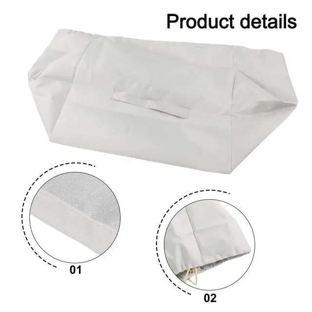 Alt view image 3 of 7 - Ice Machine for Protective Cover for Portable Countertop Units Waterproof 210D Oxford Fabric with Handles 33x43x38cm Suitable for Indoor Kitchen(Meters white)