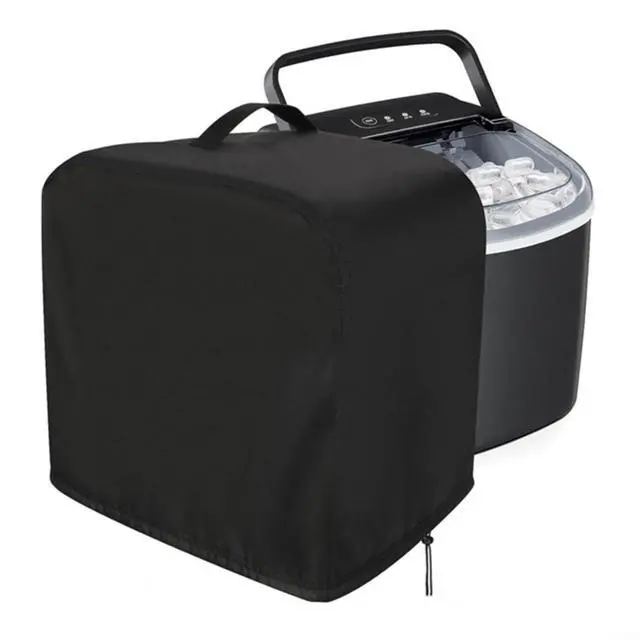 Alt view image 3 of 7 - Ice Machine for Protective Cover for Portable Countertop Units Waterproof 210D Oxford Fabric with Handles 33x43x38cm Suitable for Indoor Kitchen(black)