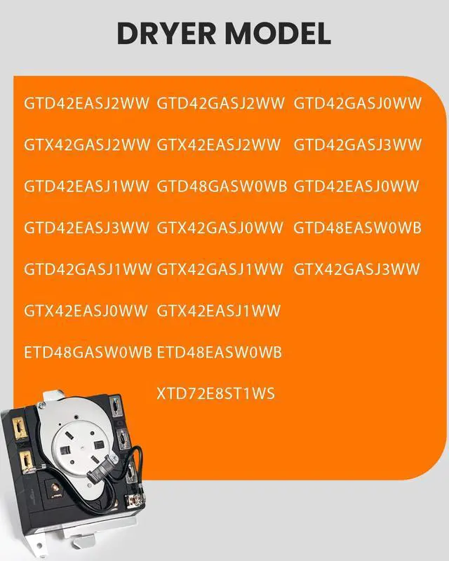 Alt view image 3 of 6 - TMD14M30 234D2377P004 WE04X24550 234D2377P003 Dryer Timer | Compatible with GE/Hotpoint Dryers GTD42EASJ1WW GTD42EASJ2WW GTD42GASJ2WW GTX42GASJ2WW Part Replaces TMD16M12 WE04X24549