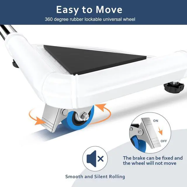 Alt view image 3 of 7 - Mini Fridge Stand Mobile Roller, Adjustable18.5-27''- White | 4 Locking Wheels Suitable for Washing Machine, Dryer & Refrigerator, universal household appliance base, stable, durable