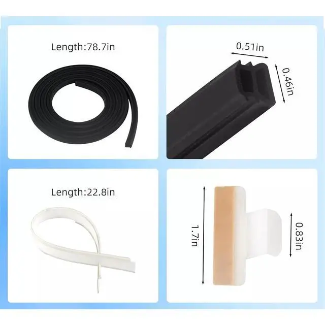 Alt view image 2 of 4 - Dishwasher Door Seal Gasket Combo for Frigidaire FGBD2445NF0A FGBD2445NF1A FGBD2445NF2A FGBD2445NF4A FGBD2445NF5A FGBD2445NF6A FGBD2445NF7A FGBD2445NF8A FGBD2445NF9B FGBD2451KW0 FGBD2451KW1