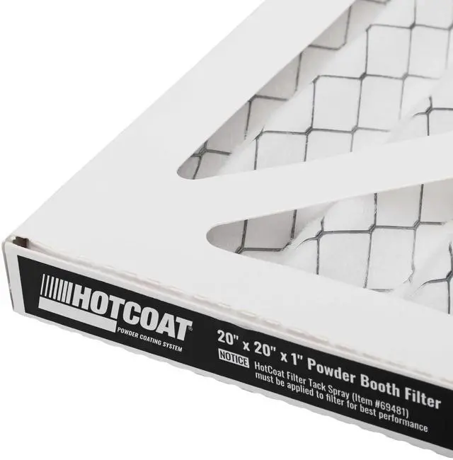 Alt view image 5 of 5 - HotCoat 20"x20"x1" Replacement Powder Coating Booth Filter | 4 Pack